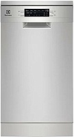 Машина посудомоечная отдельностоящая 45 см Electrolux ESA42110SX (9 комплектов / 2 полки / Расход воды - 9,9 л / Нерж. сталь)