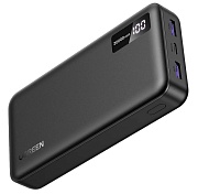 Портативная батарея Ugreen PB312, (USB/Type-C/PD/QC/LED индикатор) 20000мАч, Серая (25683)