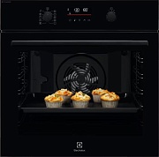 Духовой шкаф Electrolux EOD6P77WZ (SteamBake 600 / 72л / до 300°C / Чёрное стекло / Пиролиз / телескоп. напр. x1 / VelvetClosing / Термощуп)