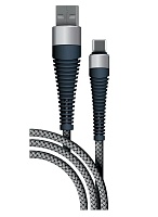 Кабель Borasco Fishbone Type-C - USB, 1м, (65W), Серый