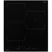 Поверхность индукционная KRONA ERDE 45 BL 3BFTS (Узкая, 45 см / Черный / 3 конфорки / 1,3 кВт / 1,9 кВт / 2,3 кВт / стеклокерамика / 6,2 кВт)