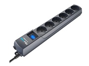 Сетевой фильтр Pilot S-MAX 1.8м (6 розеток) серый