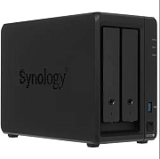 Сетевой накопитель NAS Synology DS723+, 2x 2.5/3.5 HDD, AMD Ryzen R1600, 2 ГБ, 2xSSD NVMe, 2хUSB 3.2 Type-A, 2*RJ-45 1Гбит/с