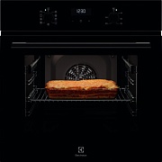 Духовой шкаф Electrolux EOF5C50BZ (SurroundCook 600 / 65 л / до 250°C / Чёрное стекло / Катализ / телескоп. напр. (x1) / SoftClose)