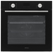 Духовой шкаф KRONA KUMMEL 60 BL (78 л / до 260 °C / Чёрное стекло / традиционная очистка / Боковые направляющие / А)