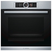 Духовой шкаф с добавлением пара Bosch HSG636ES1 (Serie8 / нерж / Термощуп / EcoClean / TFT-дисплей / SoftClose/ 4D-HotAir / Пар)