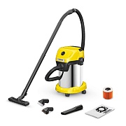 RFB Пылесос Karcher WD 3 S V-19/4/20 1.628-141.0 (1000 Вт, мусоросборник 19 л, желтый/нерж.сталь)