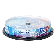 Диск DVD+R Smartbuy / 4,7Gb/120мин / 16X / CB-10 (BOX10)
