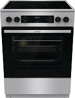 Плита электрическая Gorenje GECS6C70XC (Advanced / Нерж. сталь / духовка-71 л / 4 конфорки (2200/1200/1200/1800Вт) / AquaClean / Мощность - 9,701 кВт)