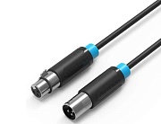 Кабель аудио Vention (Jack 6.5 M - XLR F) длина 1,5 м. черный