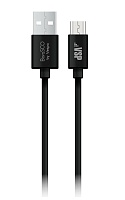 Кабель Borasco micro-USB - USB, 1м, Черный