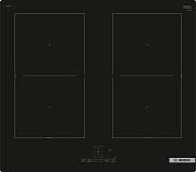Поверхность индукционная Bosch PVQ61RBB5E (Serie6 / Чёрная стеклокерамика / 4 конфорки / QuickStart /PowerBoost /ReStart/ CombiZone /Таймер / 7,4 кВт)