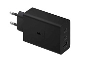 Сетевое зарядное устройство Samsung EP-T6530NBEGEU, (USB/Type-C*2/65W/3A/PD), Черное