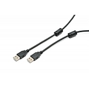 Кабель USB 2.0 Type-A - USB 2.0 Type-A KS-is (KS-587B-2) с ферритовыми фильтрами, вилка-вилка, скорость передачи до 480 Мбит/с, длина - 1,8 метра