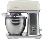 Миксер планетарный Gorenje MMC1000RL (1000 Вт / 4,5 л / скоростей 7 / корпус металл / насадок 4 / бежевый)