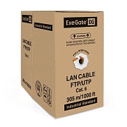 Витая пара Exegate FTP, CAT 6, медь, 23AWG, 4 пары, бухта 305м, LSZH, оранжевый (EX289279RUS)