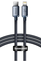 Кабель Baseus Crystal Shine Series Lightning - Type-C, 1.2м, Черный
