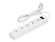 Удлинитель с сетевым фильтром Defender ILS 351 (5 розеток 1,8м), белый