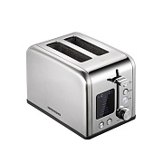 Тостер Redmond T902 (800 Вт/ тостов - 2/ подогрев, размораживание, поддон для крошек / металл)