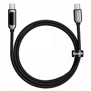 Кабель Baseus Display Series Type-C - Type-C, 1м, (100W), Черный
