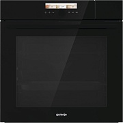 Духовой шкаф с функцией пароварки Gorenje BCS798S24BG (Superior / Чёрная / SilverMatte / ProCook / AutoRoast / AquaClean / StayWarm / телескоп)