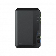 Сетевой накопитель NAS Synology DS223, 2x 2.5/3.5 HDD, Realtek RTD1619B, 2 ГБ, 3хUSB 3.2 Type-A, RJ-45 1Гбит/с