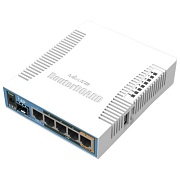 Маршрутизатор Mikrotik hAP ac (RB962UiGS-5HacT2HnT) AC1750 Wi-Fi Двухдиапазонный гигабитный роутер с поддержкой 3G/4G модемов, SFP и USB-портом