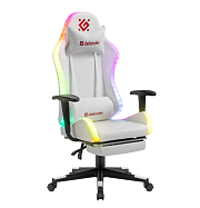 Игровое компьютерное кресло Defender Watcher, RGB подсветка, белый