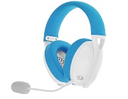 Беспроводные игровые наушники Redragon Ire Pro, (объемный звук 7.1, 2.4ГГц, Bluetooth 5.0, кабель 1.8 м), белый/синий