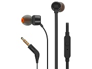Проводные наушники с микрофоном JBL T110, (кабель 1.2 м), Черные