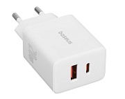 Сетевое зарядное устройство Baseus Cube, (USB/Type-C/3A/20W/QC), Белая