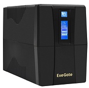 ИБП Exegate Power Smart ULB-800.LCD.AVR.2SH (800VA/480W, LCD, AVR, 2*Schuko, батарея 12V 9Ah, Black) EX292776RUS