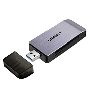 Кардридер UGREEN CM180 USB-A 3.0 to TF/SD/CF/MS Multifunction Card Reader Multi-Read. Цвет: серый космос