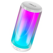 Беспроводная портативная колонка SVEN PS-265 / 10W / TWS / microSD / Bluetooth / RGB подсветка / Батарея 2000mAh / Белый / материал - пластик