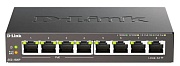 Коммутатор D-Link DGS-1008P/F3A, 8x 1000BASE-T, неуправляемый L2, PoE 4 порта 60 Вт